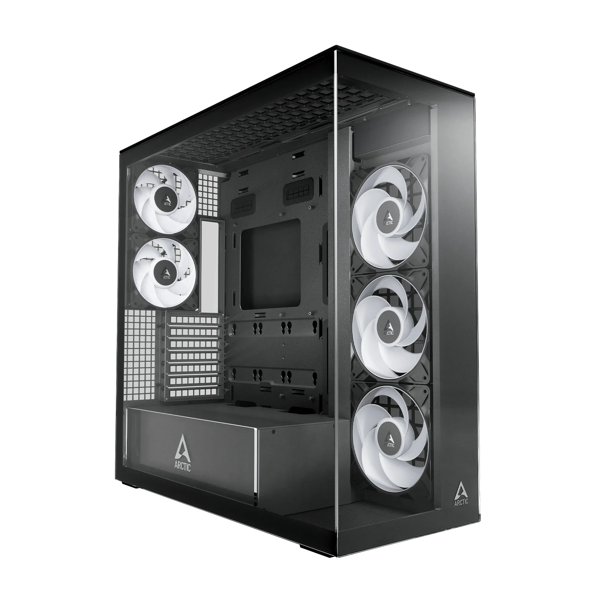 Компьютерный корпус Arctic Xtender Black(Clear Glass), 5 ARGB FAN, USB-C, 2xUSB-A, E-ATX — фото 2