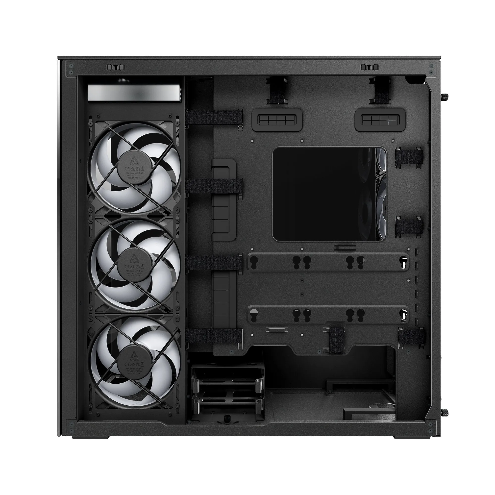 Компьютерный корпус Arctic Xtender Black(Tinted Glass), 5 ARGB FAN, USB-C, 2xUSB-A, E-ATX — фото 7