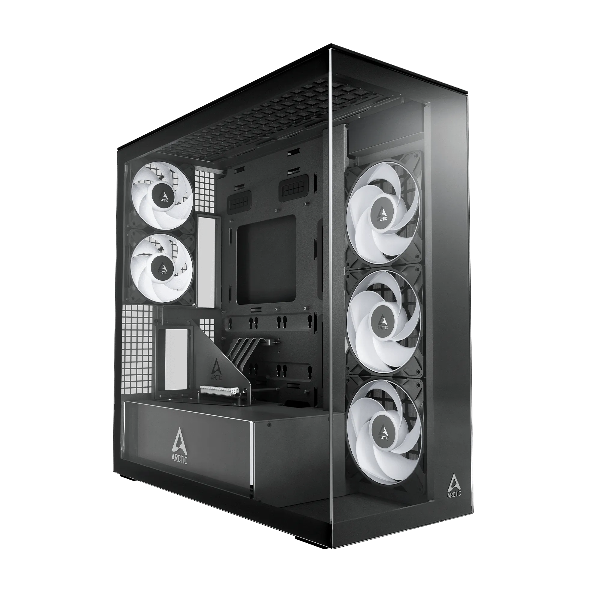 Компьютерный корпус Arctic Xtender VG Black(Clear Glass), 5 ARGB FAN, USB-C, 2xUSB-A, E-ATX — фото 2