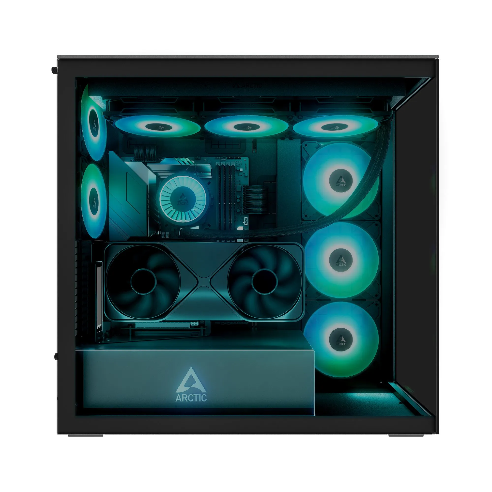 Компьютерный корпус Arctic Xtender VG Black(Tinted Glass), 5 ARGB FAN, USB-C, 2xUSB-A, E-ATX — фото 10