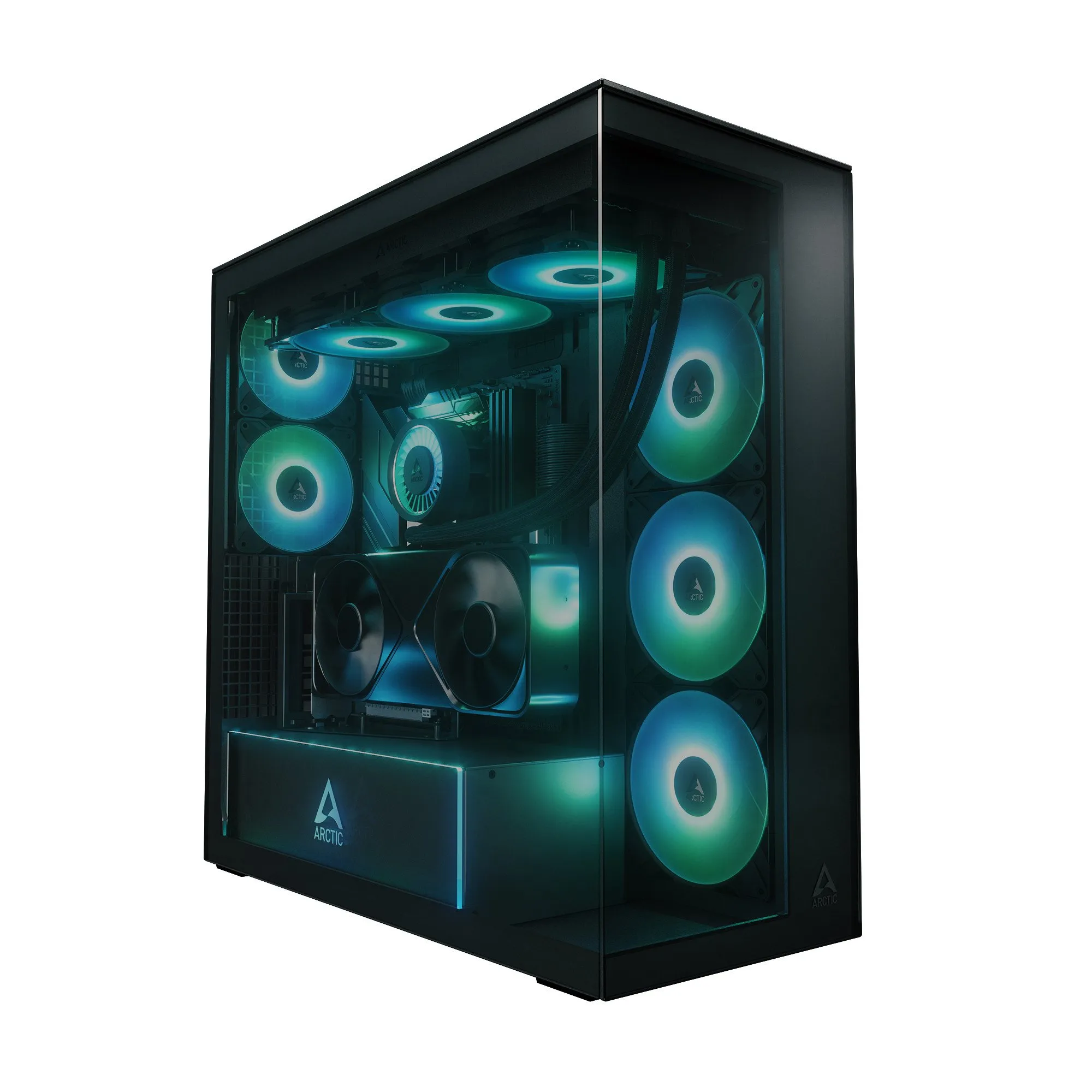 Компьютерный корпус Arctic Xtender VG Black(Tinted Glass), 5 ARGB FAN, USB-C, 2xUSB-A, E-ATX