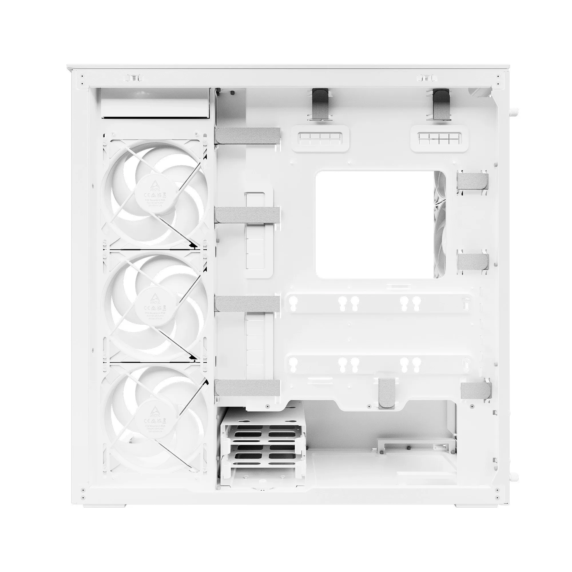 Компьютерный корпус Arctic Xtender VG White(Clear Glass), 5 ARGB FAN, USB-C, 2xUSB-A, E-ATX — фото 7
