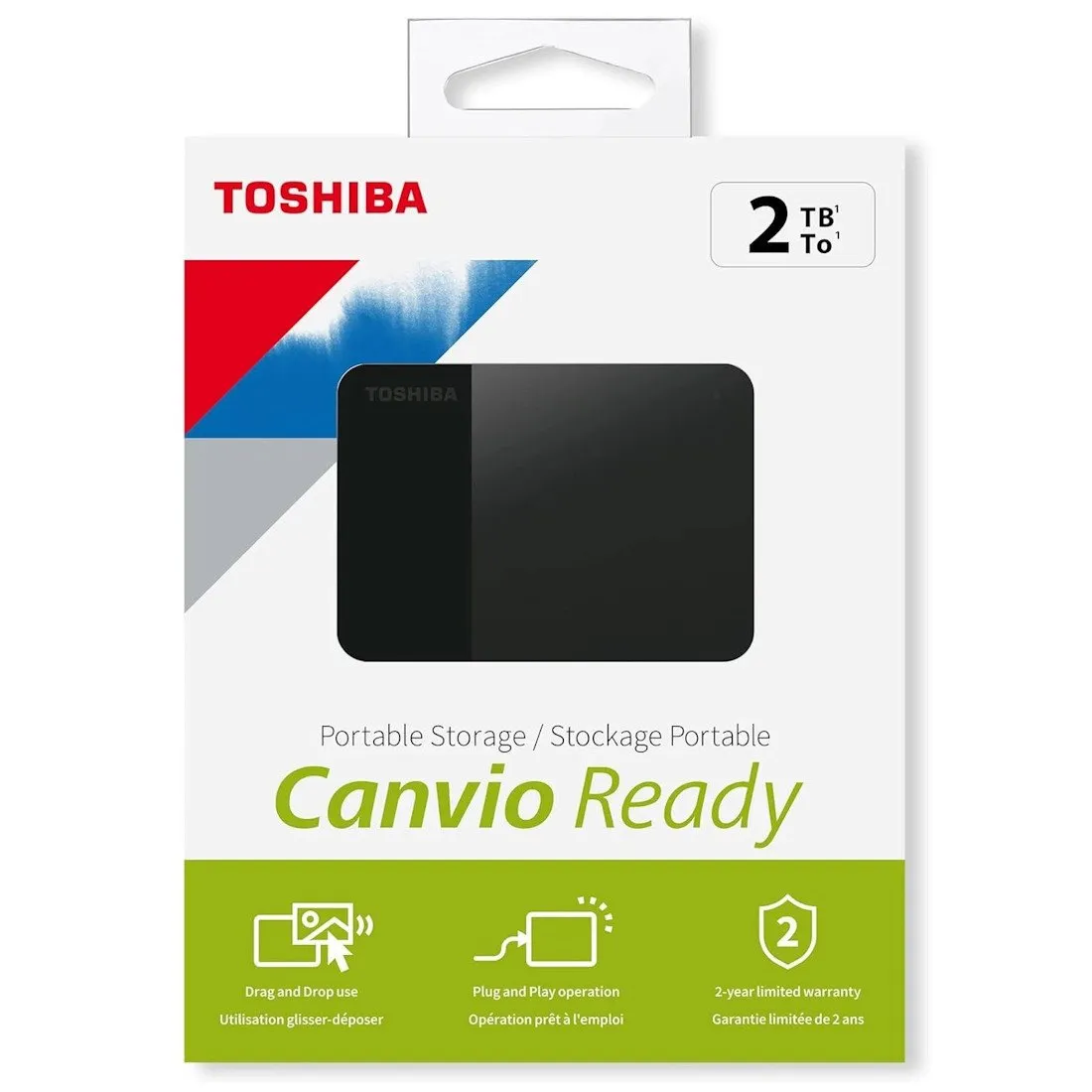 Внешний жесткий диск Toshiba 2Tb Canvio Ready HDTP320EK3AA, 2.5", Black, USB3.2 Gen1