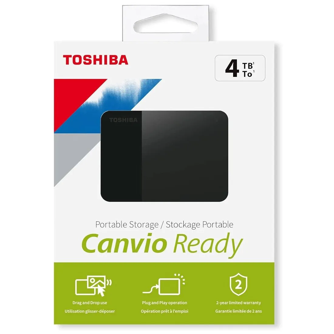Внешний жесткий диск Toshiba 4Tb Canvio Ready HDTP340EK3CA, 2.5", Black, USB3.2 Gen1