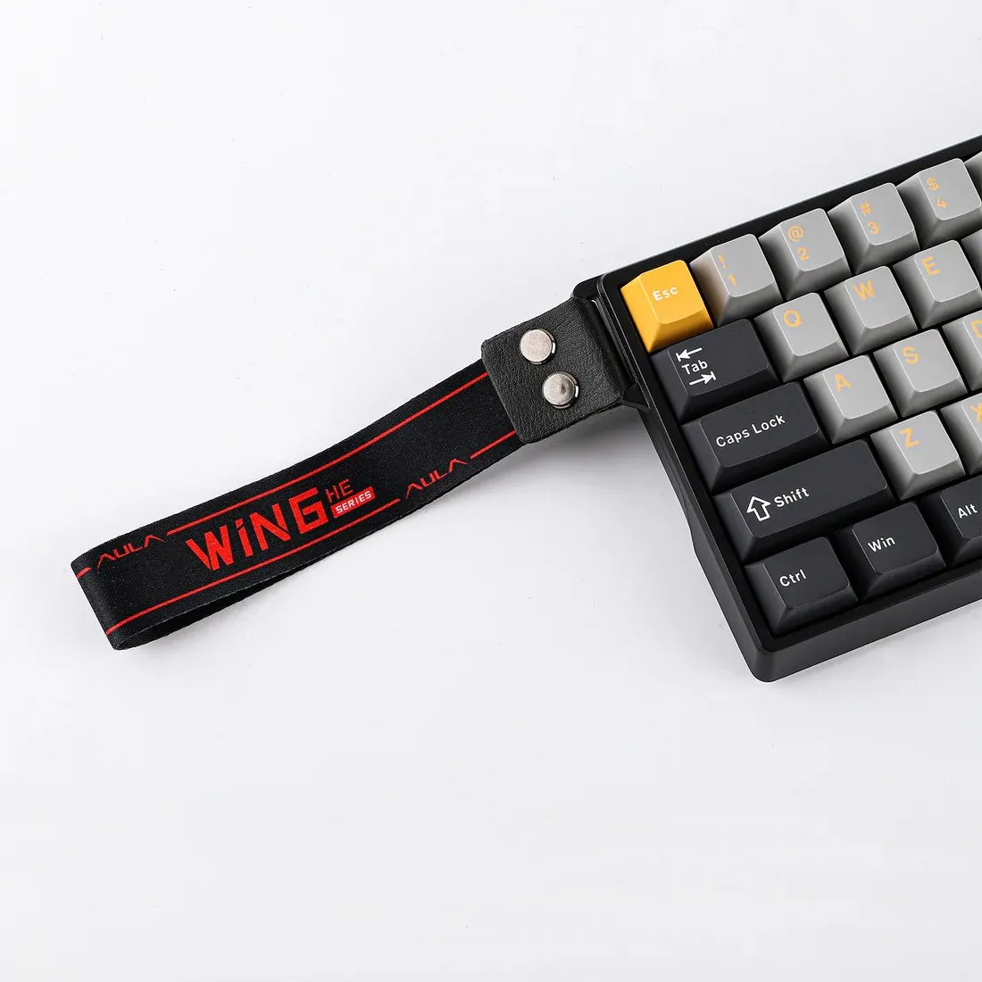 Клавиатура AULA WIN68, Magnetic, Gray Wood switch, 68 keys EN/RU/KZ, wired, Black-Grey-Yellow — фото 7
