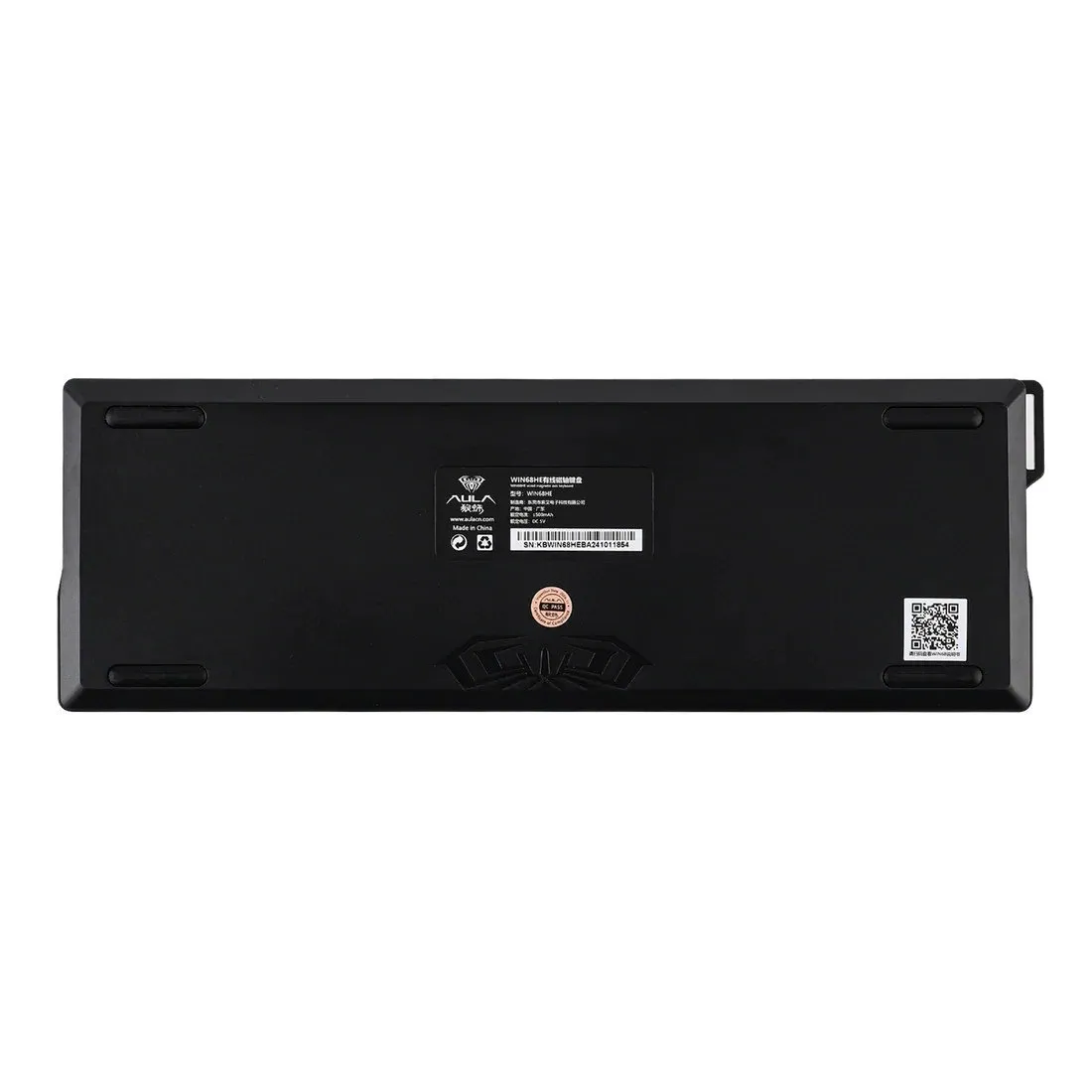 Клавиатура AULA WIN68, Magnetic, Gray Wood switch, 68 keys EN/RU/KZ, wired, Black-Grey-Yellow — фото 2