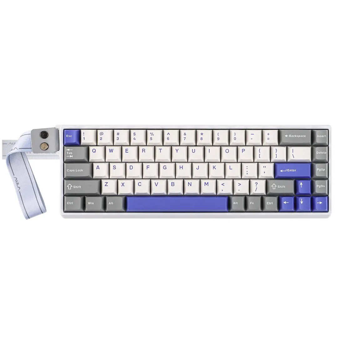 Клавиатура AULA WIN68, Magnetic, Gray Wood switch, 68 keys EN/RU/KZ, wired, White-Blue-Purple — фото 5
