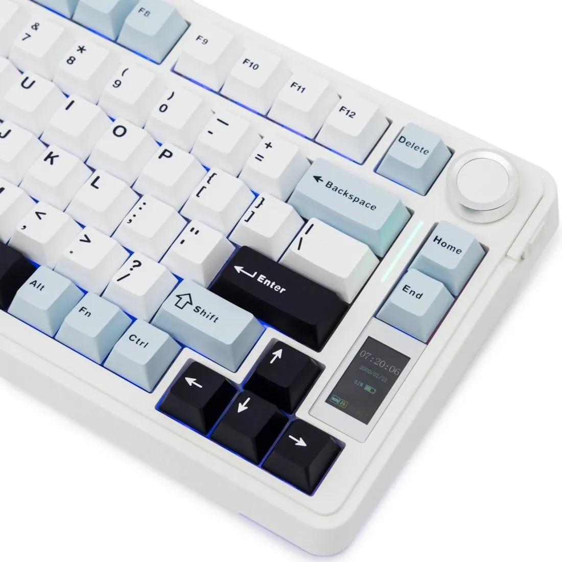 Клавиатура AULA S75 Pro Light Blue+White+Black-Purple, mechanical, Seiya switch, EN, 2.4/BT/USB-C — фото 6