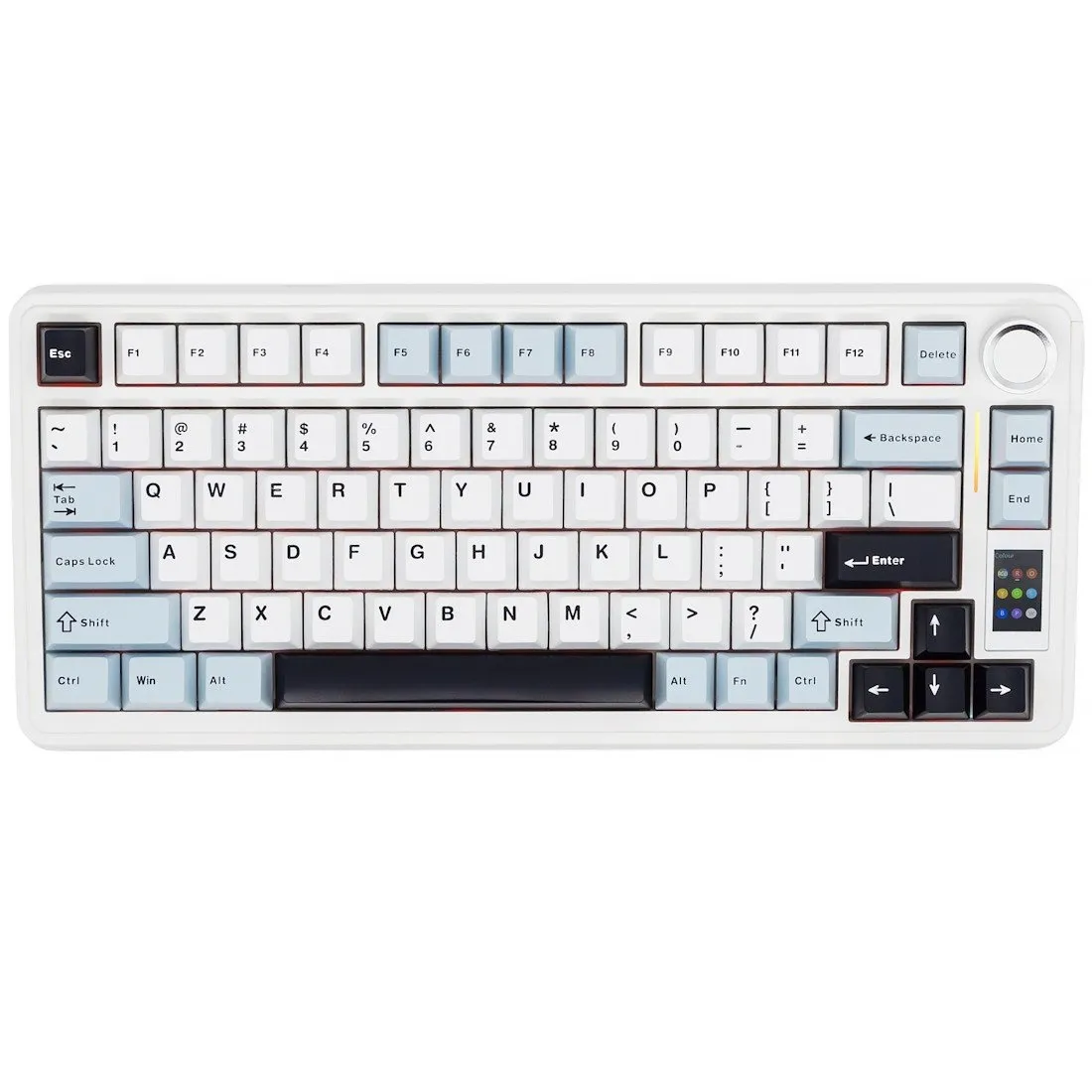 Клавиатура AULA S75 Pro Light Blue+White+Black-Purple, mechanical, Seiya switch, EN, 2.4/BT/USB-C