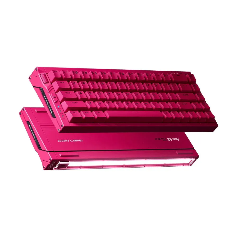 Клавиатура MCHOSE Ace 68 Hall Effect Rose Red, Ice Rhino Magnetic Switch, Wired — фото 4