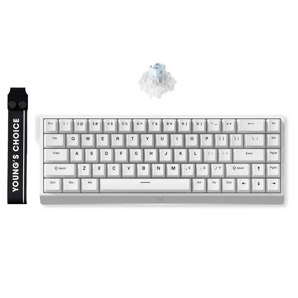 Клавиатура MCHOSE Ace 68 Hall Effect White, Ice Blue Magnetic Switch, Wired