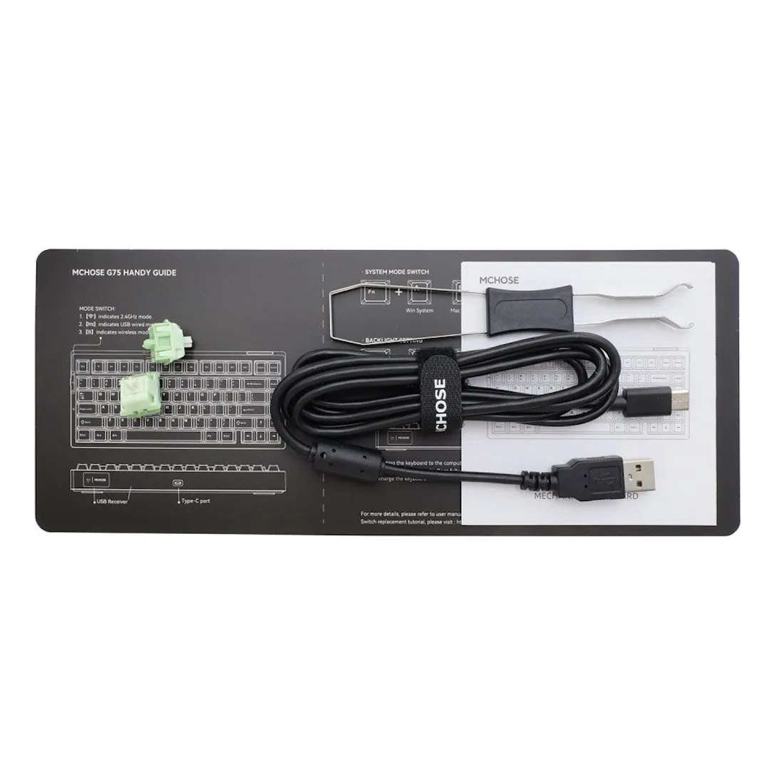 Клавиатура MCHOSE G75 PRO, Black Pink, Matcha Latte Switch V2, EN, 8000mAh, Wireless — фото 3
