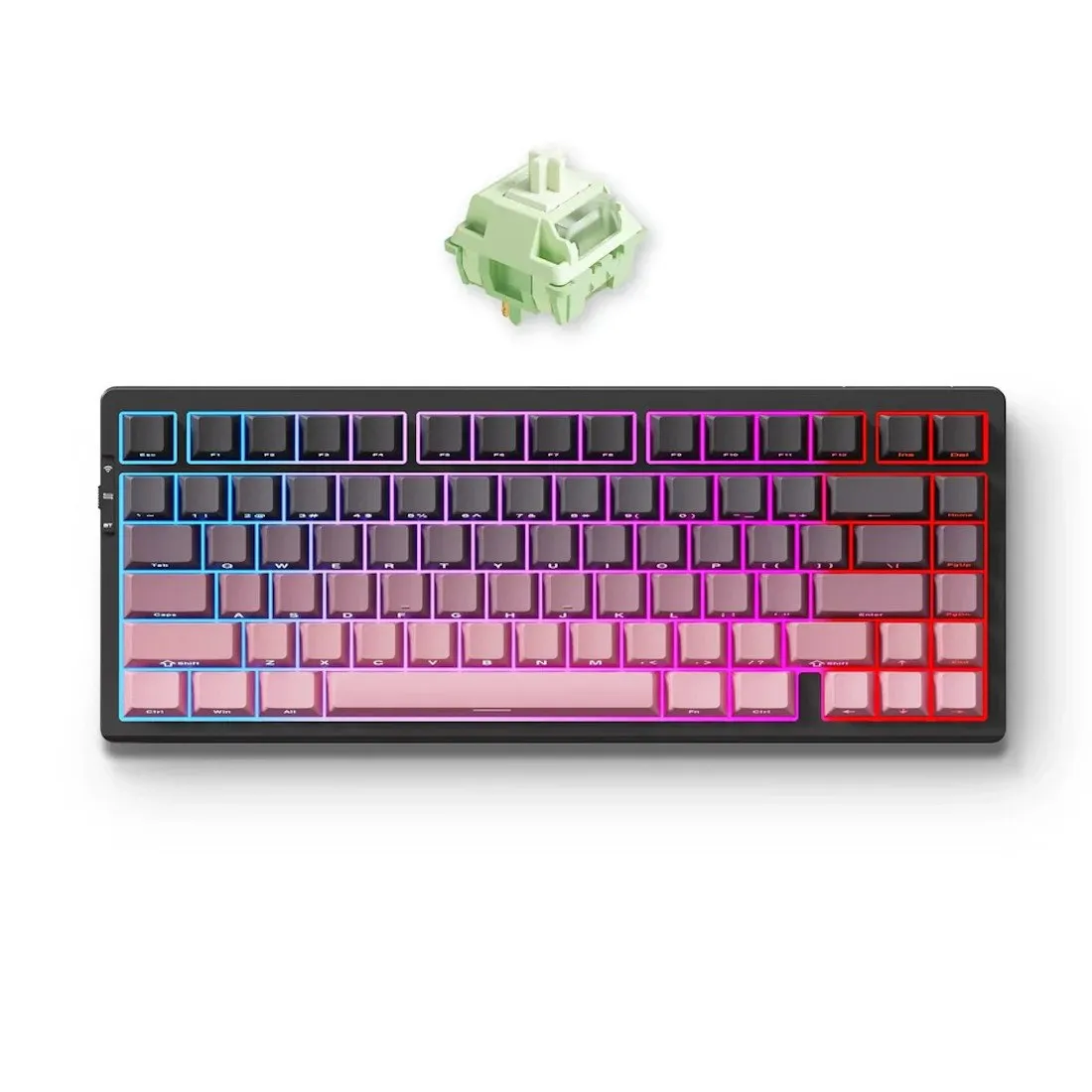 Клавиатура MCHOSE G75 PRO, Black Pink, Matcha Latte Switch V2, EN, 8000mAh, Wireless