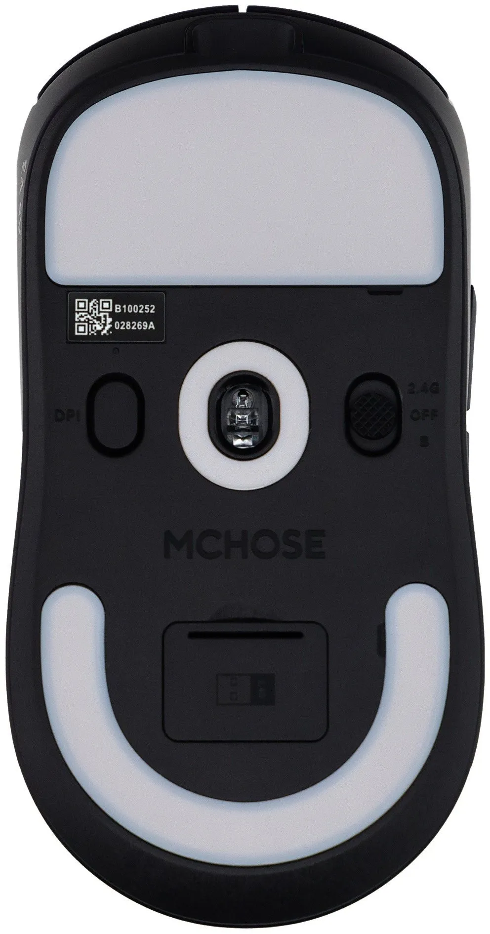 Мышь MCHOSE A5 V3 Ultra Lightweight, PAW3395, 8000Hz, 500mAh, 2.4/BT/USB, Black — фото 4