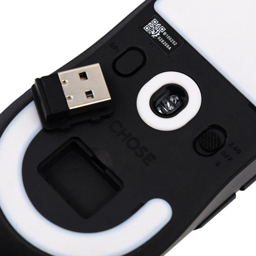 Мышь MCHOSE A5 V3 Ultra Lightweight, PAW3395, 8000Hz, 500mAh, 2.4/BT/USB, Black — фото 5