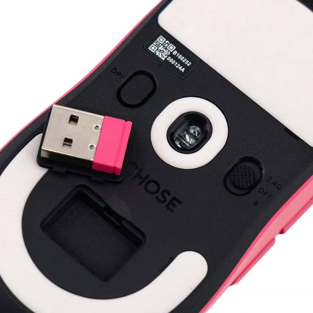 Мышь MCHOSE A5 V3 Ultra Lightweight, PAW3395, 8000Hz, 500mAh, 2.4/BT/USB, Rose Red — фото 4