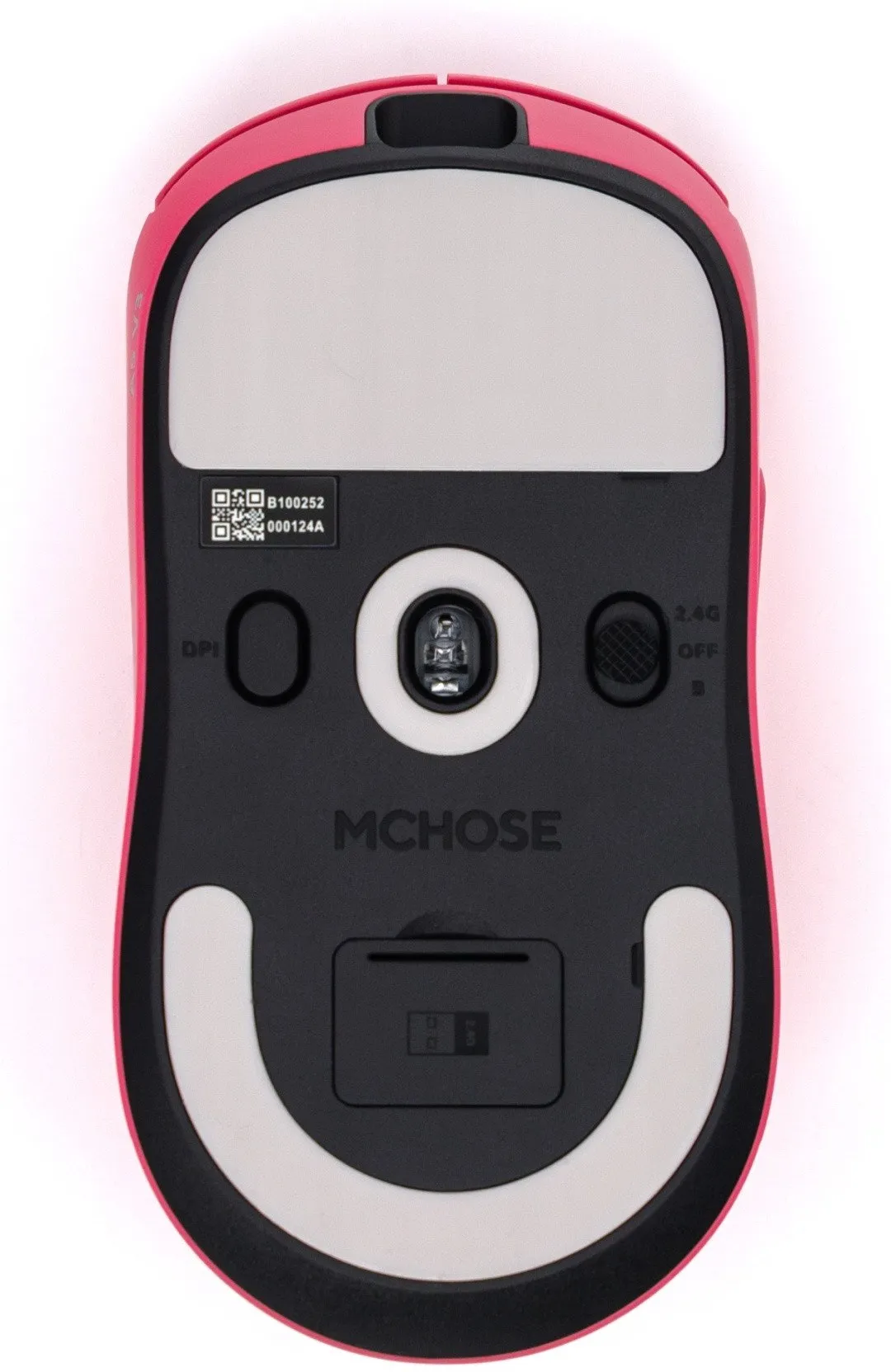 Мышь MCHOSE A5 V3 Ultra Lightweight, PAW3395, 8000Hz, 500mAh, 2.4/BT/USB, Rose Red — фото 3