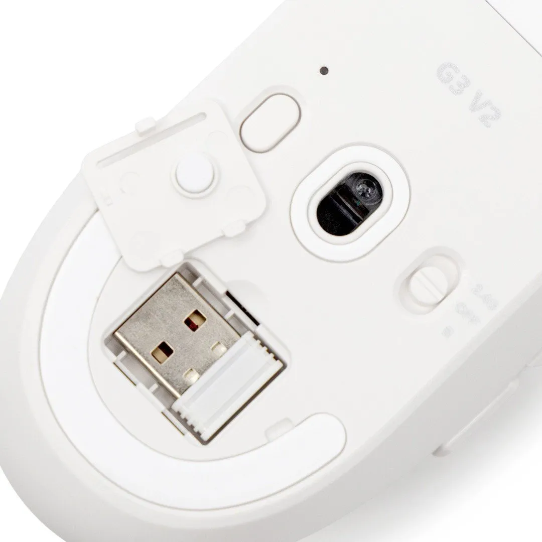 Мышь MCHOSE G3 V2, HW-G3V2-4, White, Wireless, PAW 3311, 800mAh — фото 10