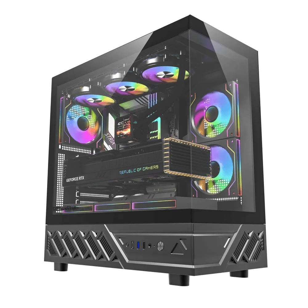 Компьютерный корпус DarkFlash DS950, Black, 6xFan DM20 ARGB, ATX