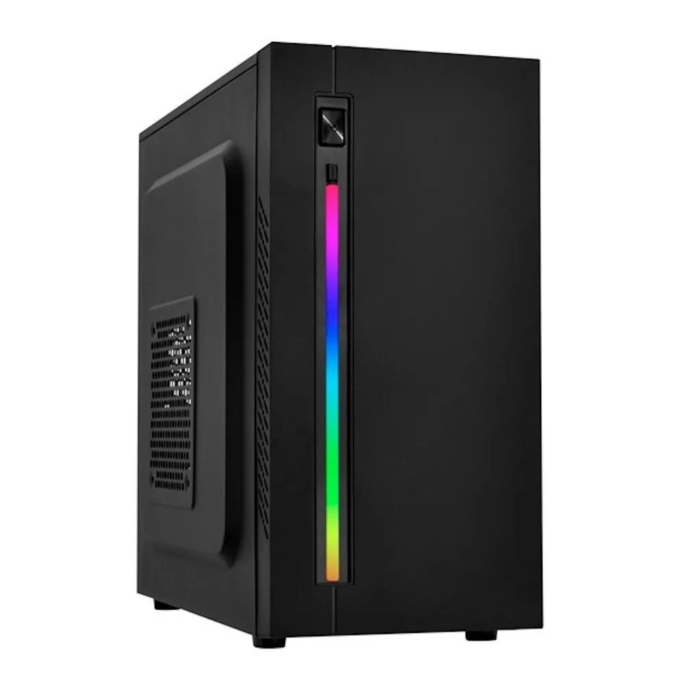 Компьютерный корпус APEX-V03, RGB, (400W), black, MATX