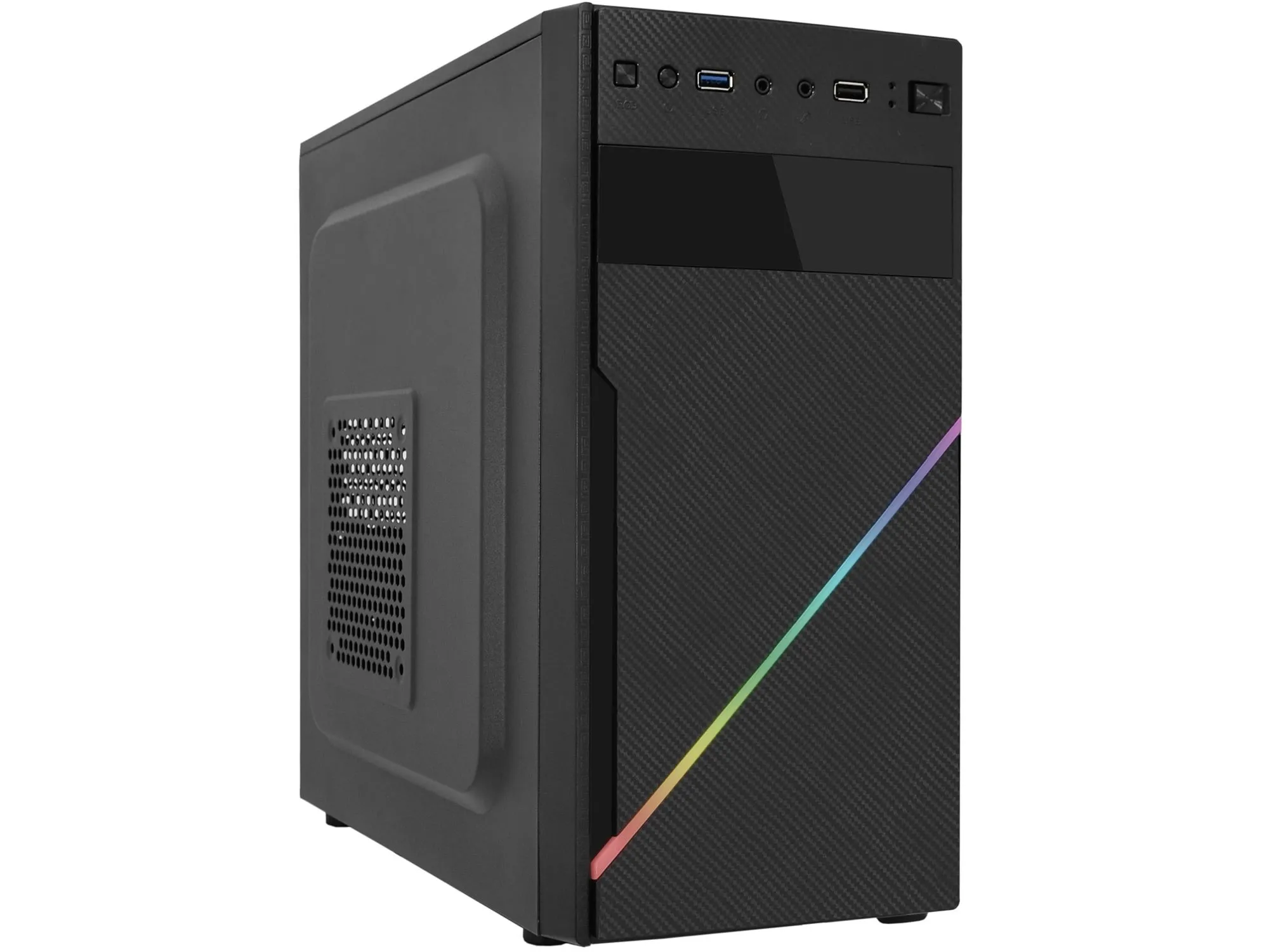 Компьютерный корпус APEX-V05, RGB, (400W), black, MATX