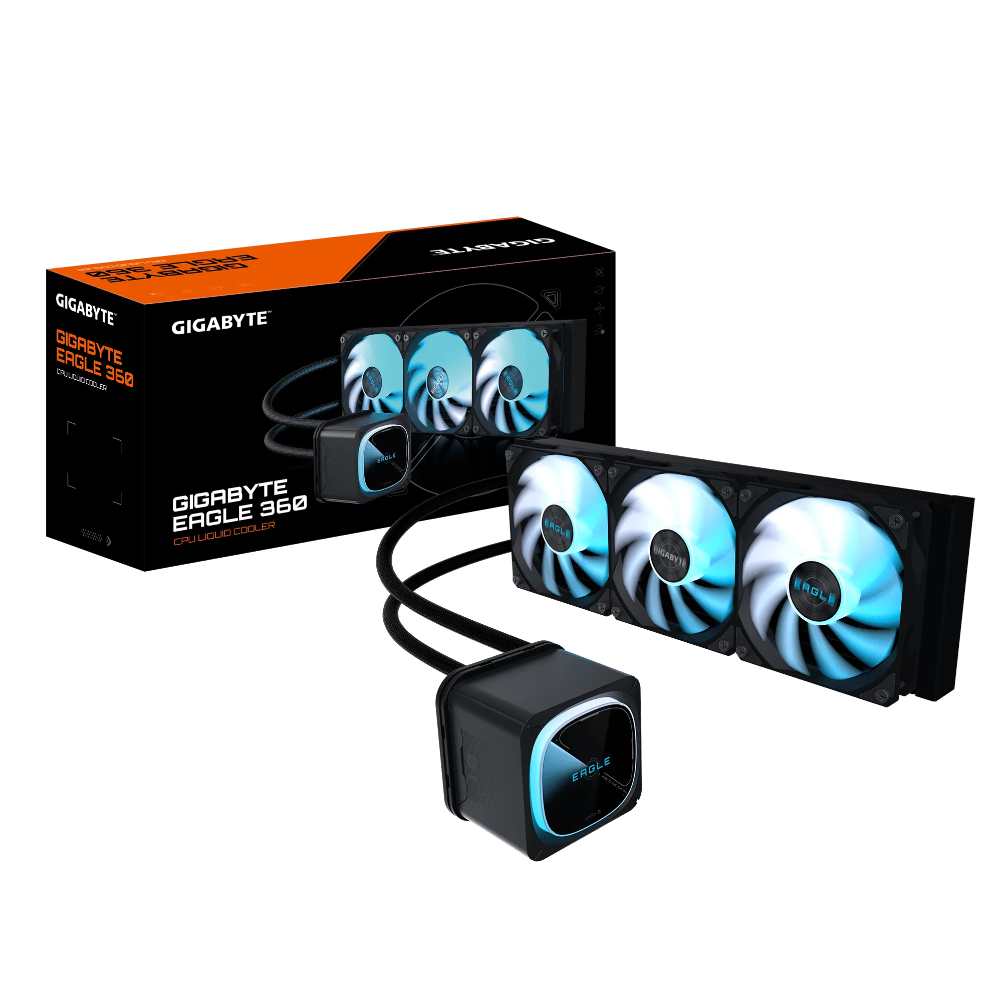Водяное охлаждение Gigabyte EAGLE 360, ARGB, 1851/1700/1200/115x/AM4/AM5, GP-GIGABYTE EAGLE 360I