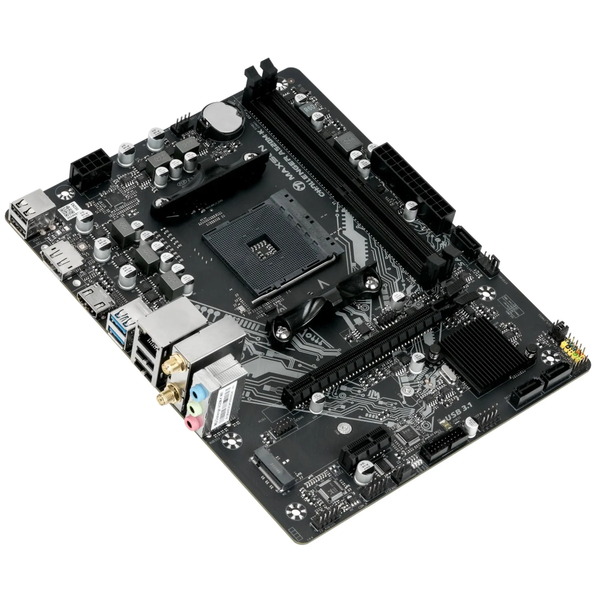 Материнская плата MaxSun Challenger A520M-K WIFI, AM4, 2xDDR4, HDMI+DP, PCIe3.0, 3xSATA, 1xM.2, mATX — фото 3