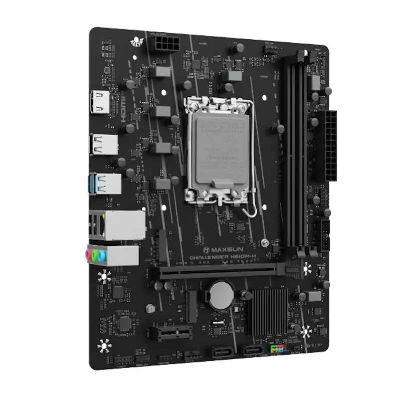 Материнская плата MaxSun Challenger H610M-H V1, LGA1700, 2xDDR4, PCIe4.0, 1xM.2, 1xHDMI, mATX — фото 3