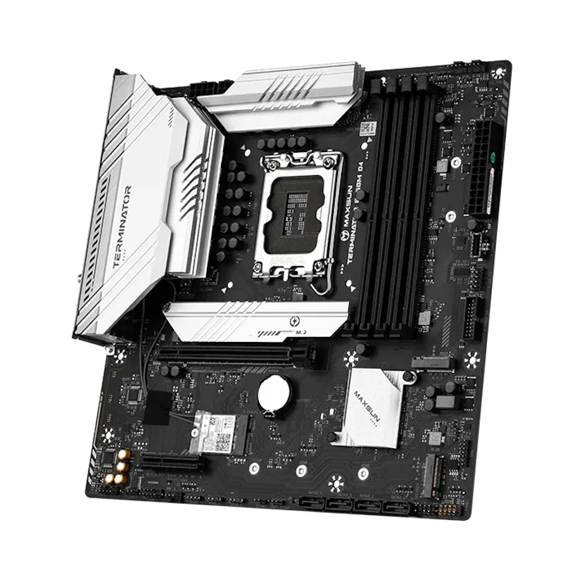 Материнская плата MaxSun Terminator B760M D4 V2, LGA1700, 4xDDR4, 4xSATA, 3xM.2, HDMI+DP, mATX