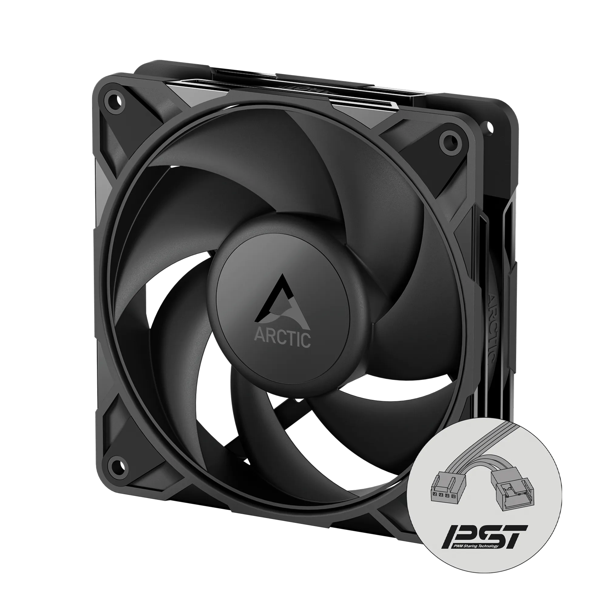 Кулер для корпуса ARCTIC P12 Pro PST LN (Black), ACFAN00343A, 12cm, PWM 600-3000rpm, 4Pin, Fluid — фото 4