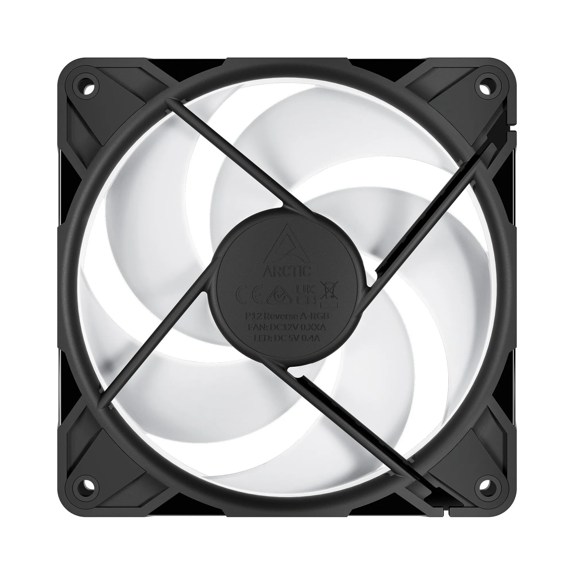 Кулер для корпуса ARCTIC P12 Pro Reverse ARGB 3 Pack (Black), ACFAN00333A, 12cm, 500-3000rpm, 4Pin — фото 4