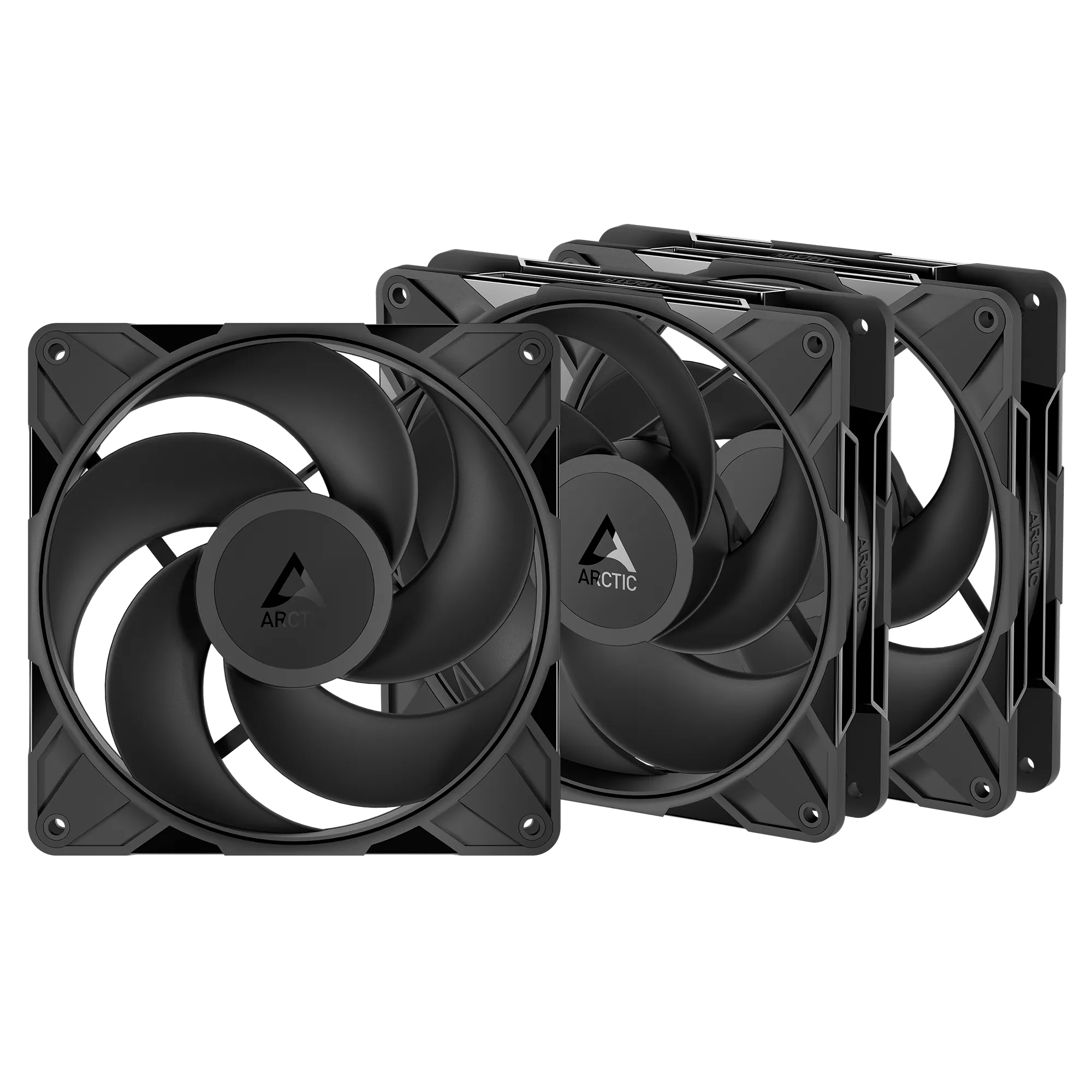 Кулер для корпуса ARCTIC P14 Pro Reverse 3 Pack (Black), ACFAN00330A, 14cm, 400-2500rpm, 4Pin, Fluid