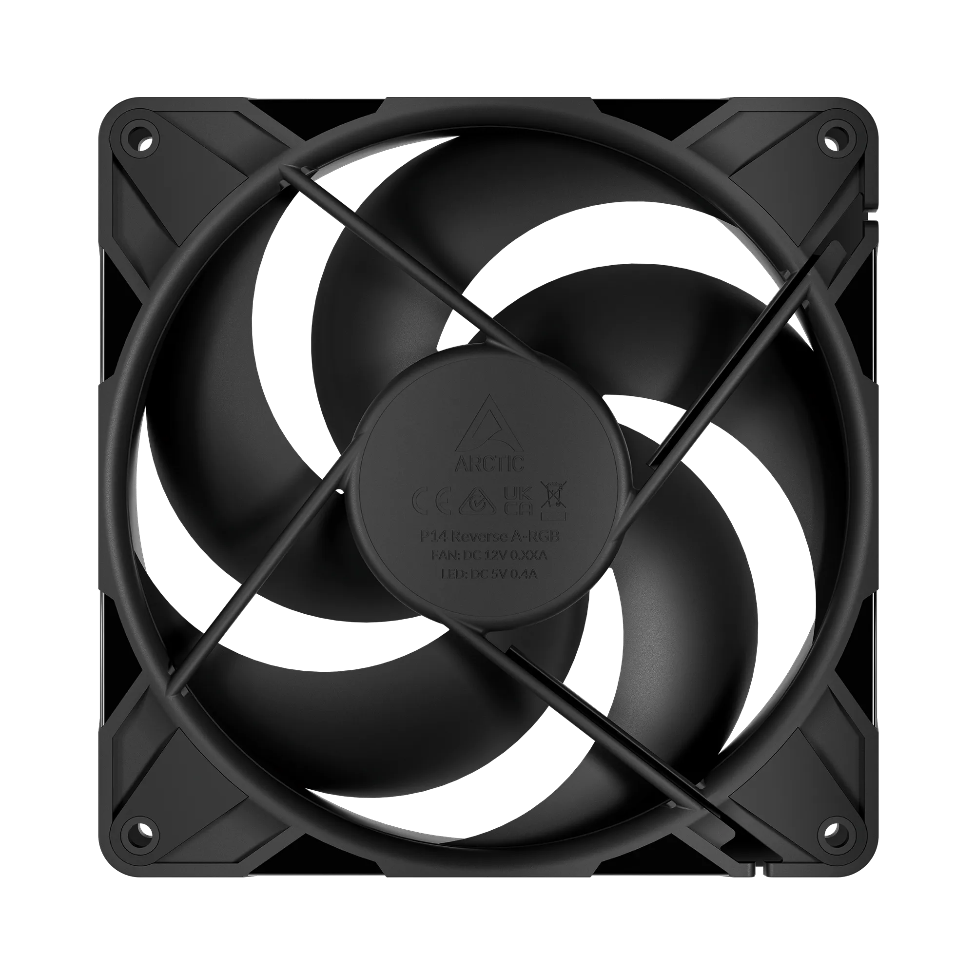 Кулер для корпуса ARCTIC P14 Pro Reverse 3 Pack (Black), ACFAN00330A, 14cm, 400-2500rpm, 4Pin, Fluid — фото 4