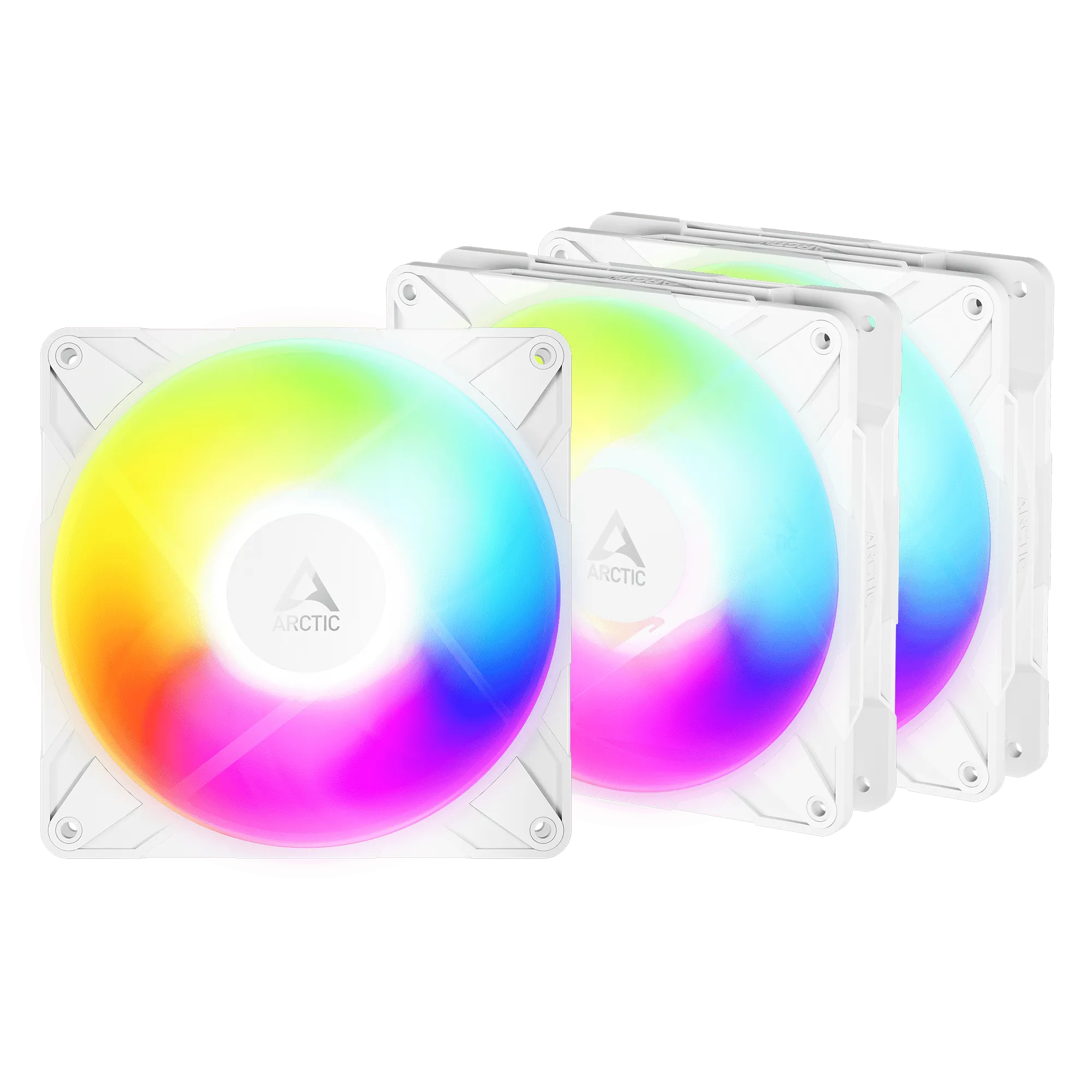 Кулер для корпуса ARCTIC P14 Pro Reverse ARGB 3 Pack (White), ACFAN00328A, 14cm, 400-2500rpm, 4Pin