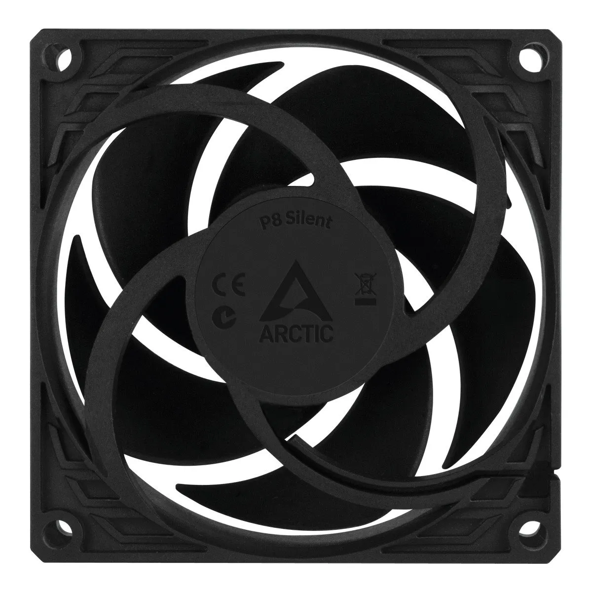 Кулер для корпуса ARCTIC P8 Silent (Black), ACFAN00152A, 8cm, 1600rpm, 3Pin, Fluid Dynamic Bearing — фото 4