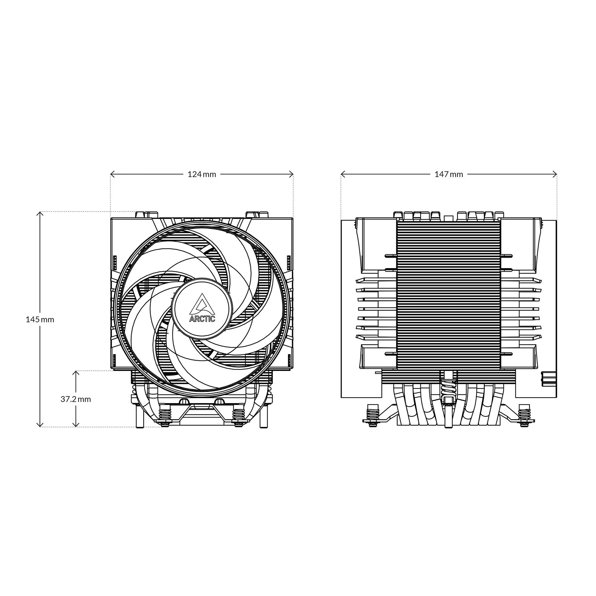 Кулер для процессора ARCTIC Freezer 4U-SP5 for AMD SP5(LGA 6096), ACFRE00158A, 360W TDP — фото 4