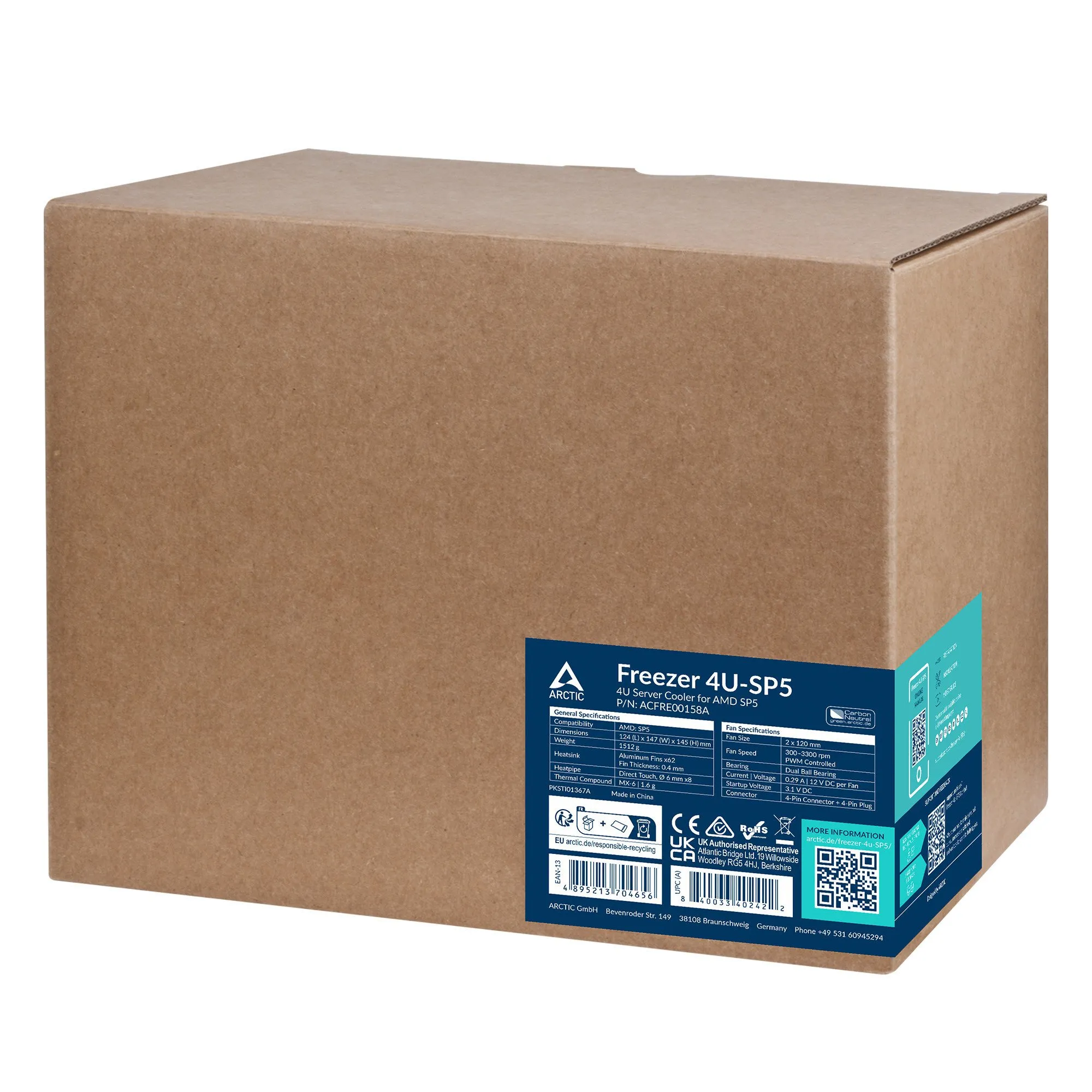 Кулер для процессора ARCTIC Freezer 4U-SP5 for AMD SP5(LGA 6096), ACFRE00158A, 360W TDP — фото 5
