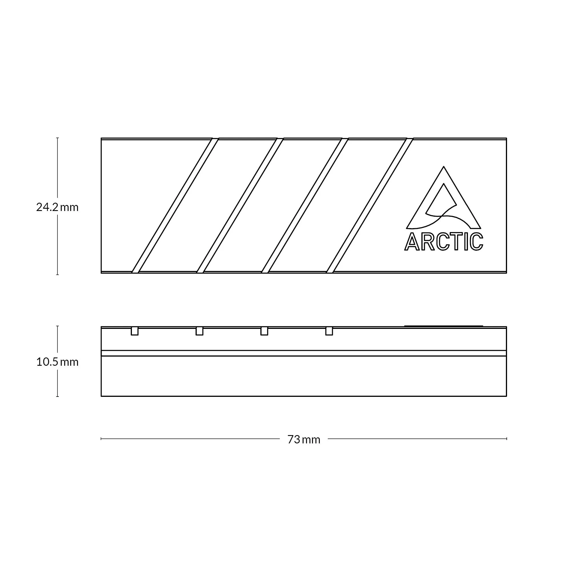 Радиатор M.2 ARCTIC M.2 Pro(Black), ACOTH00001A, 73x24.2x10.5 mm — фото 7