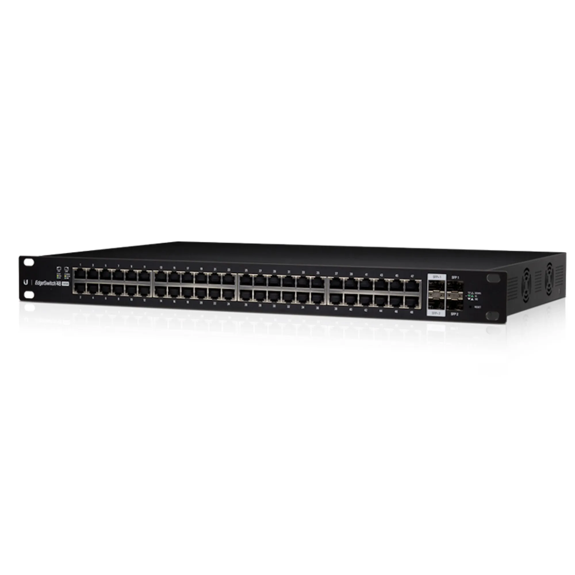 Коммутатор UBIQUITI, ES-48-500W, 48xGbE PoE+ Passive PoE, 2x1G SFP, 2x10G SFP+, Layer 2/3, 500Watt