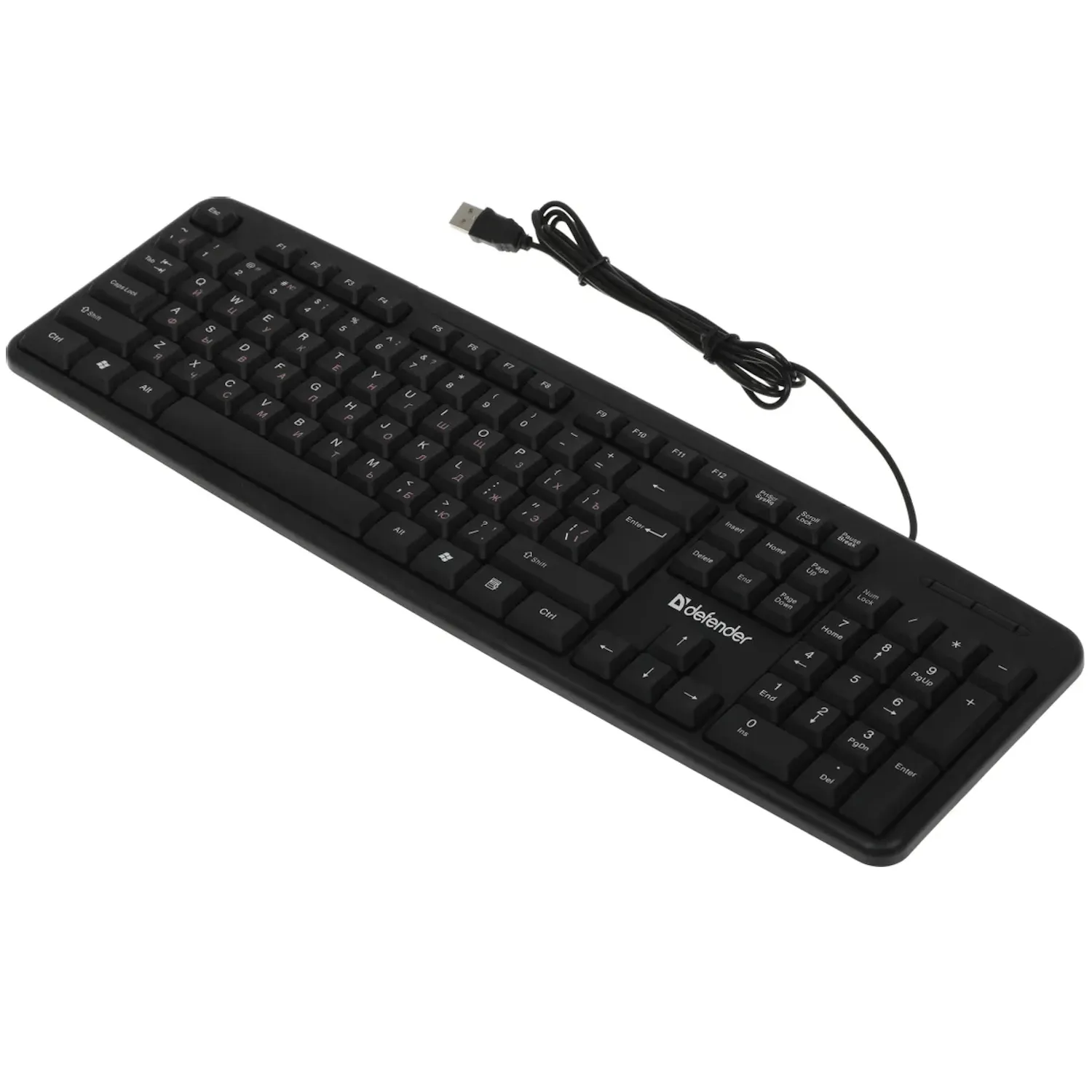 Клавиатура Defender Astra HB-588 black, 104-key, мембранная, USB 1.8м — фото 2