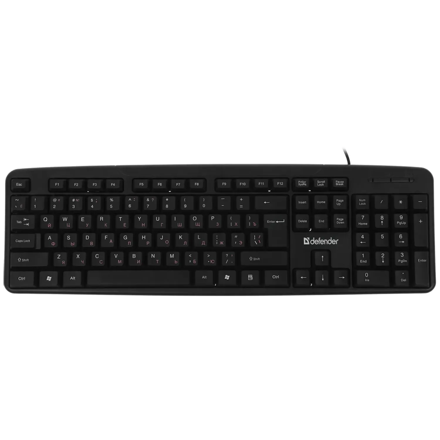 Клавиатура Defender Astra HB-588 black, 104-key, мембранная, USB 1.8м