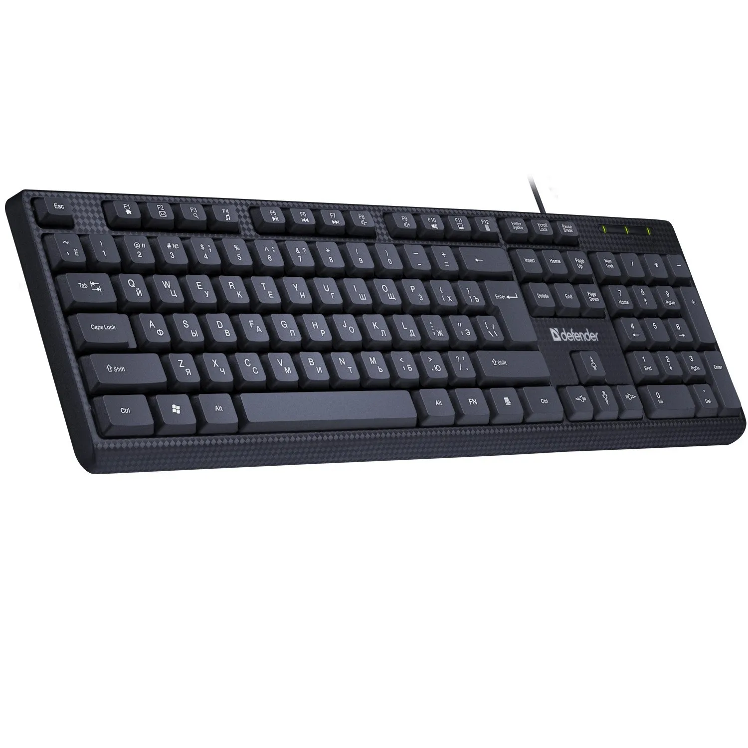 Клавиатура Defender Daily HB-162 black, 104-key, мембранная, USB 1.8м — фото 2