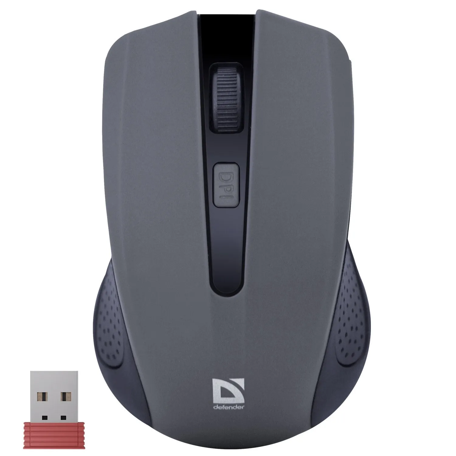 Мышь Defender Accura MM-935 (52936), 3key+колесо, Optical 800-1600dpi, 2AAA, Wireless/USB, серый — фото 3