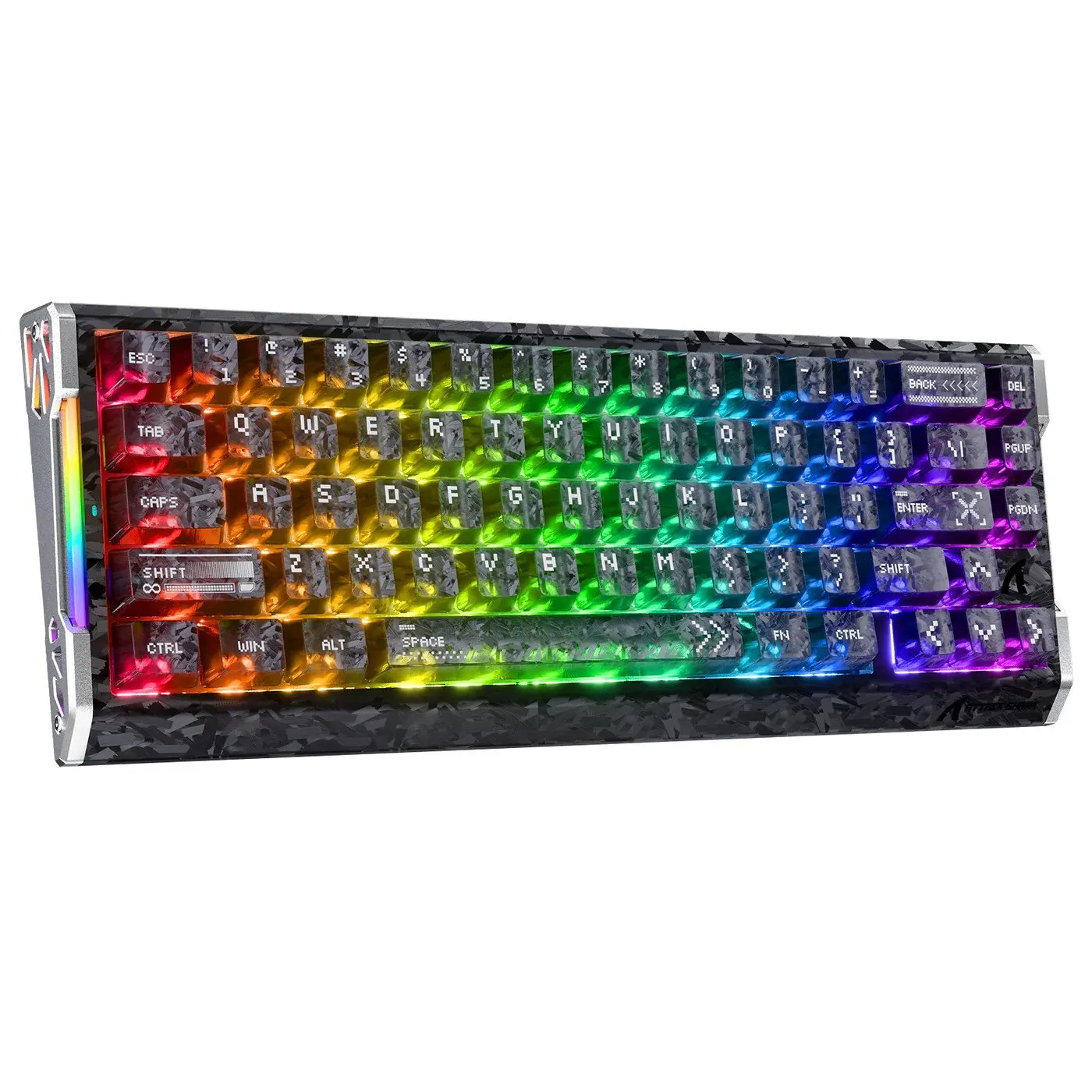 Клавиатура Attack Shark R68 HE Ink Shade, Mechanical, 66 keys, USB-C, EN