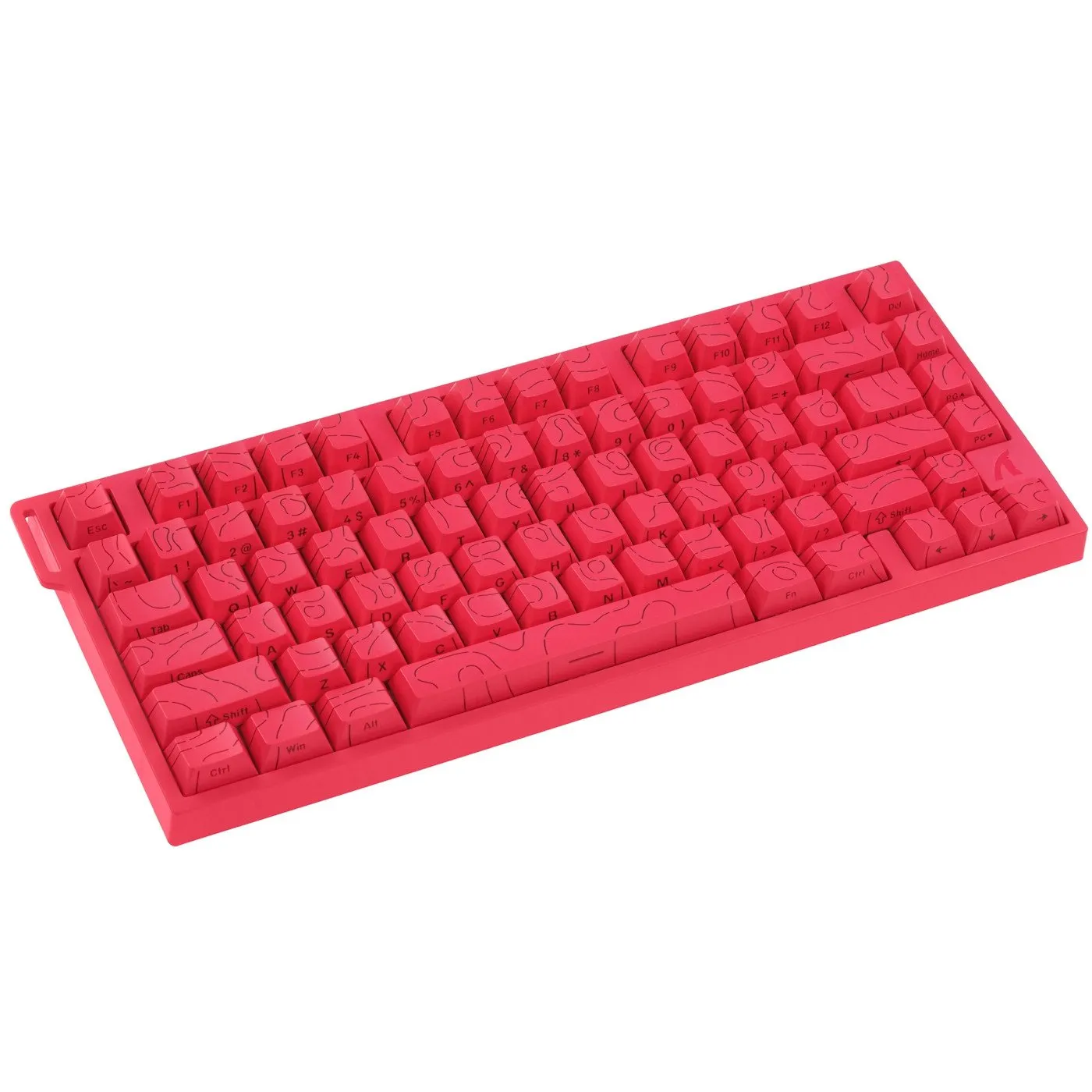 Клавиатура Attack Shark R82 HE Pink Contour, Berry Red Contour Line, Magnetic, 75%, EN, Wired USB-C — фото 4