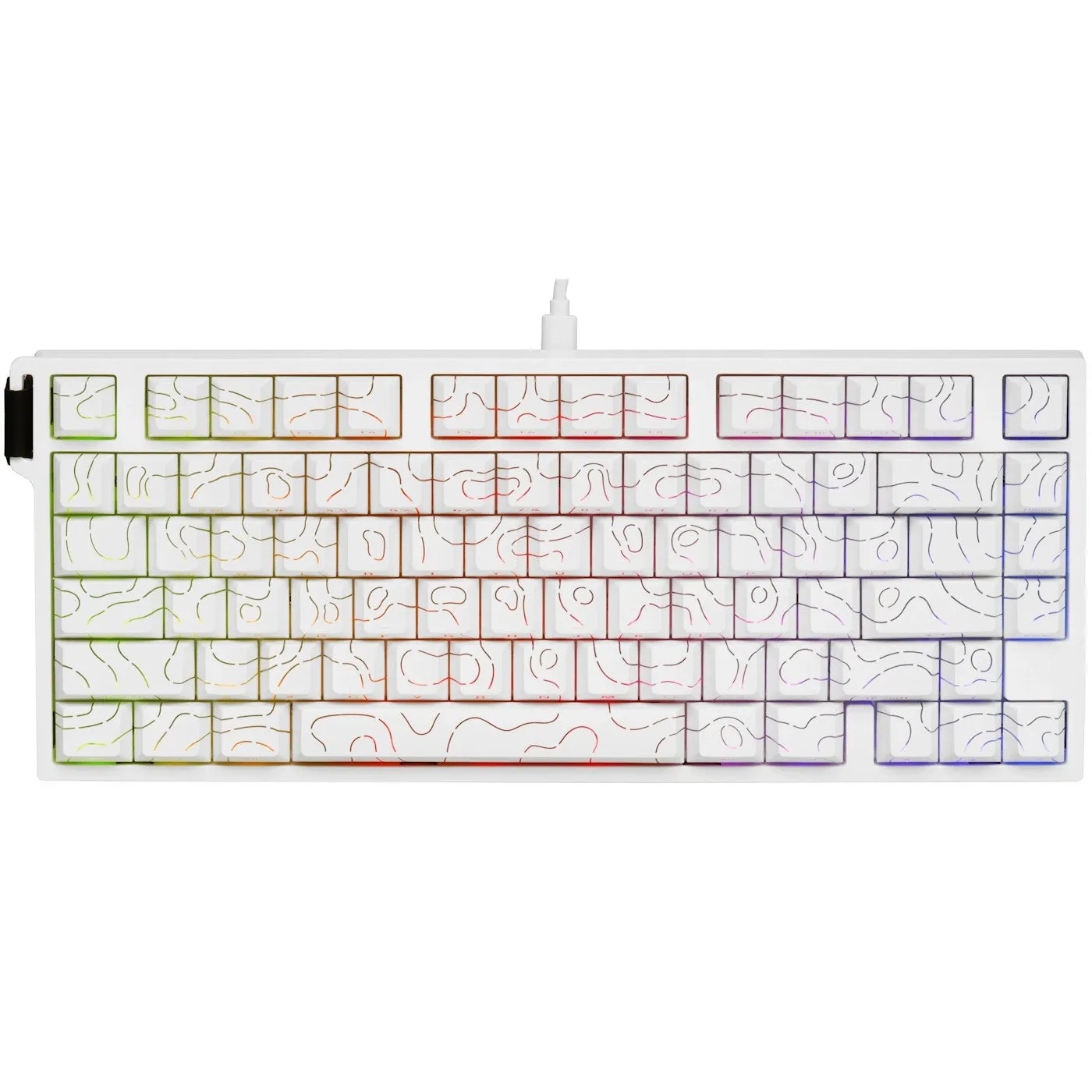 Клавиатура Attack Shark R82 HE White Contour, Magnetic, 75%, EN, Wired USB-C, 8KHz, RGB — фото 2