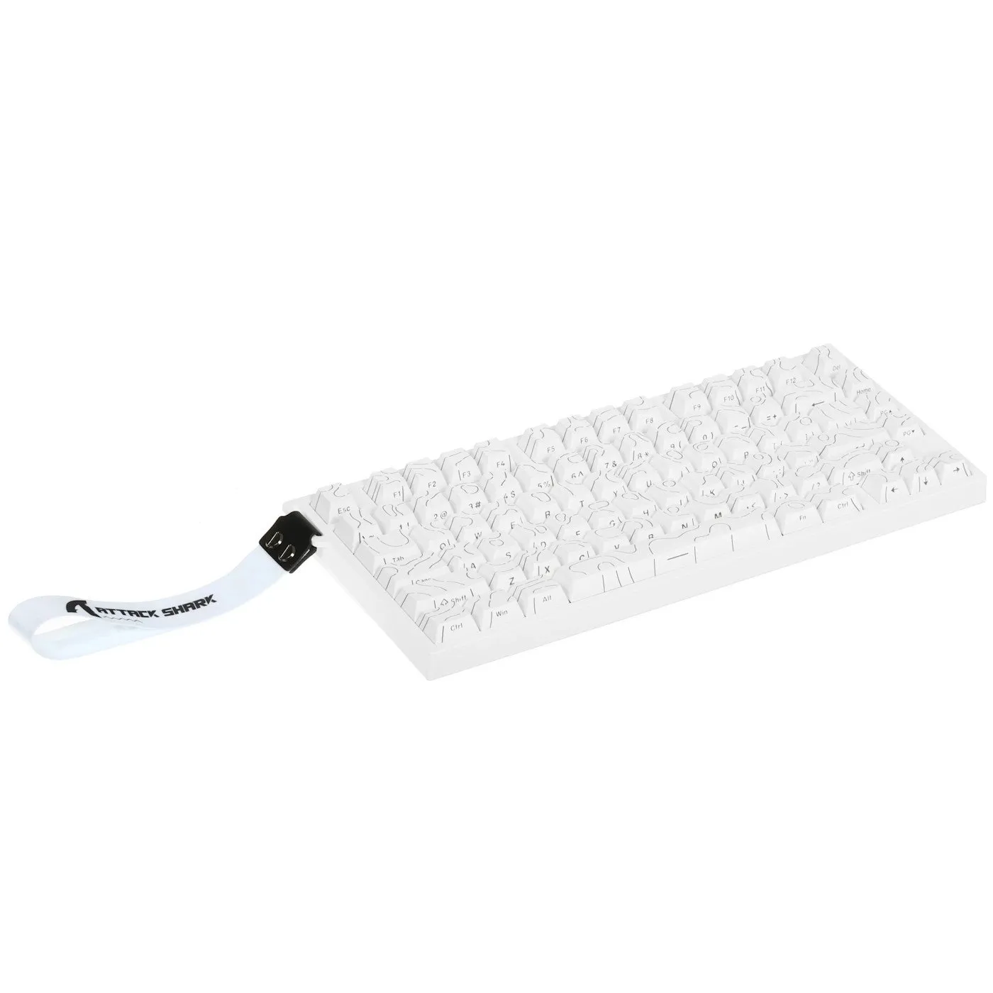 Клавиатура Attack Shark R82 HE White Contour, Magnetic, 75%, EN, Wired USB-C, 8KHz, RGB — фото 5