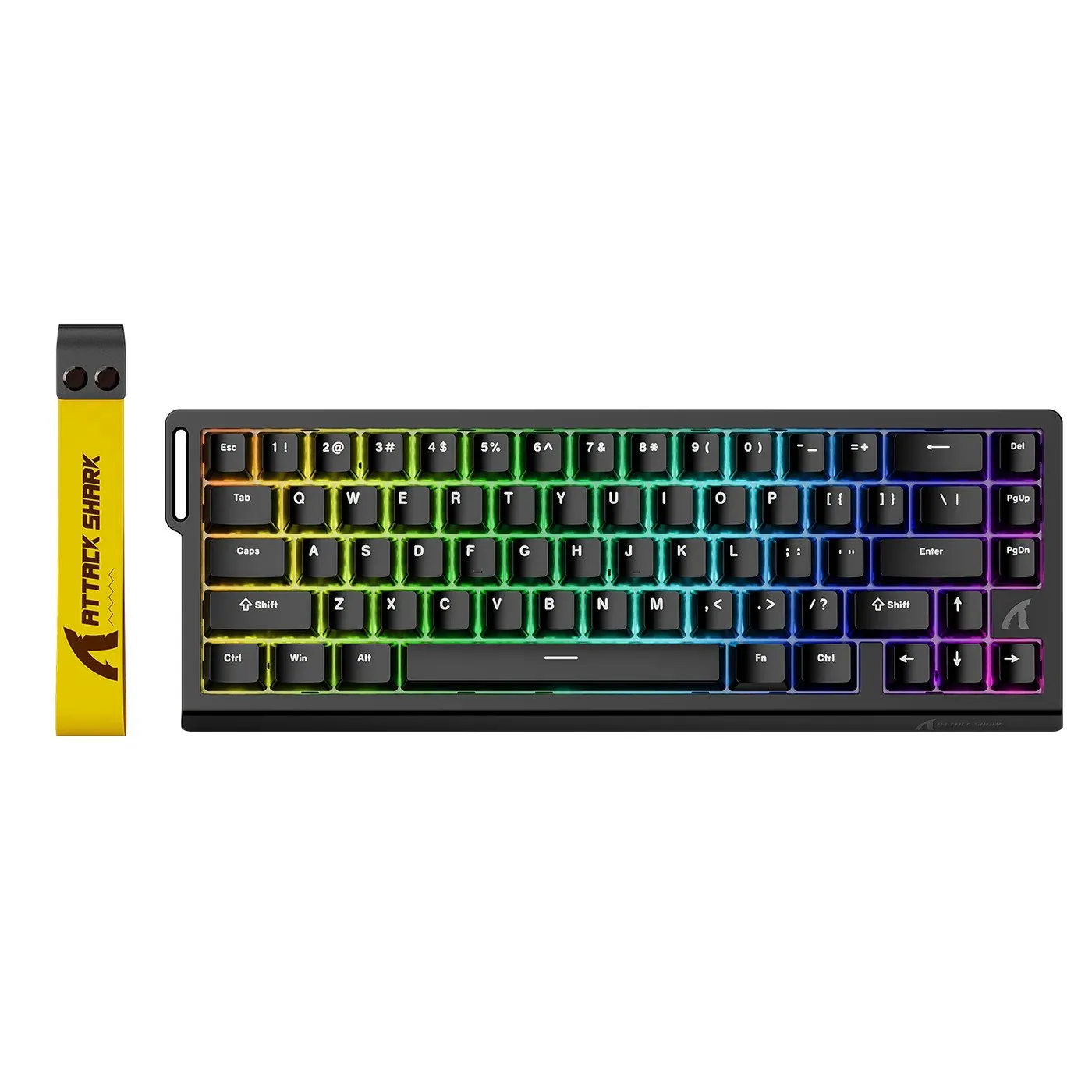 Клавиатура Attack Shark X68 HE Black, Mechanical, 66 keys, USB-C, EN/RU/KZ
