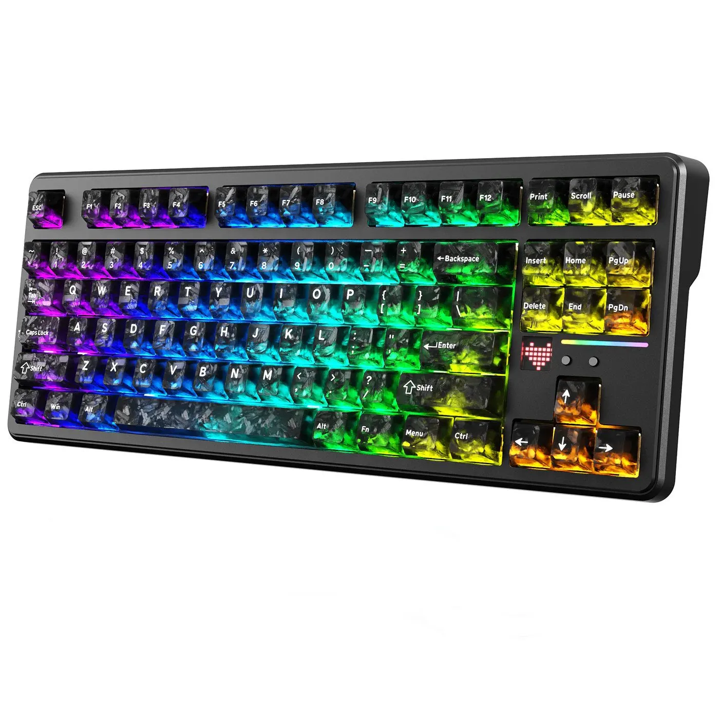 Клавиатура Attack Shark X87Ultra Forged Carbon, Mechanical, 87 keys, 2.4/BT/USB-C, EN, 10.000mAh — фото 2