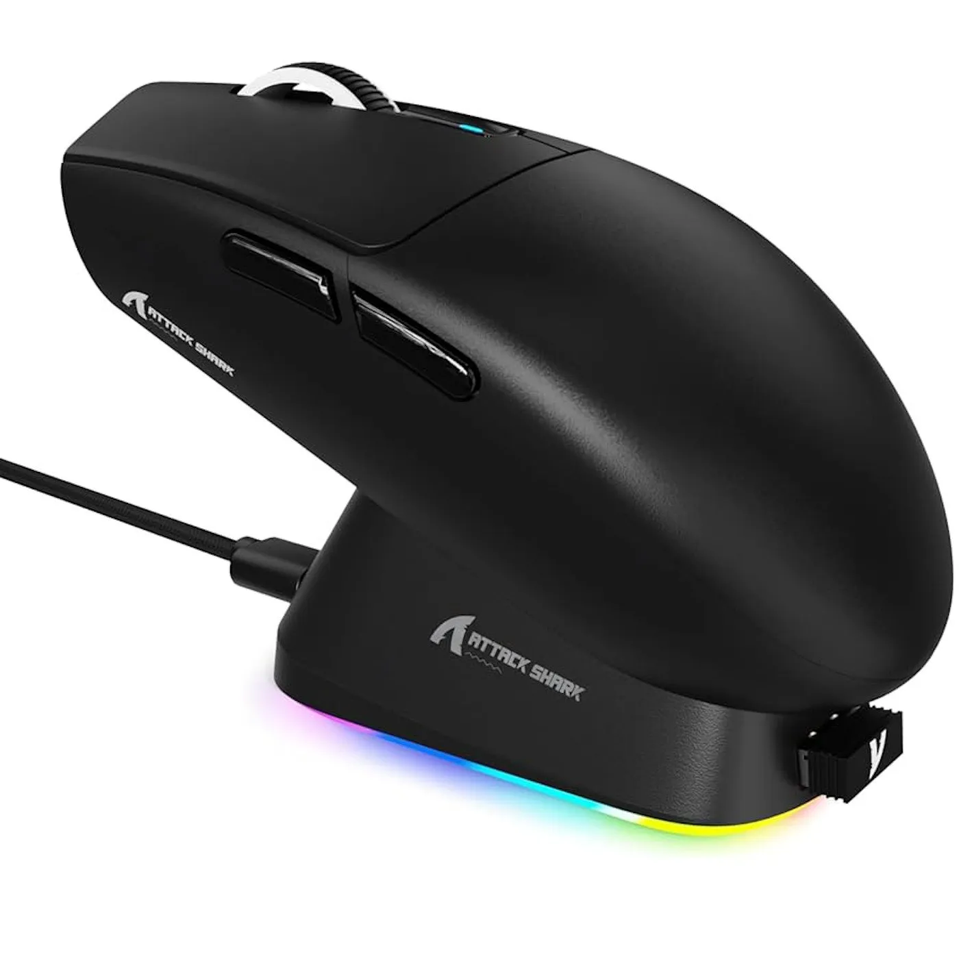 Мышь Attack Shark G3 PRO Black, PAW3311, 25000 DPI, 2.4/BT/Wired, 100 Million Clicks, 500mAh, 59±3g — фото 4